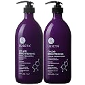 L LUSETA Color Brightening Purple Shampoo and Conditioner Set for Blonde and Gray Hair, Infused with Cocos Nucifera Oil to Help Nourish, Moisturize