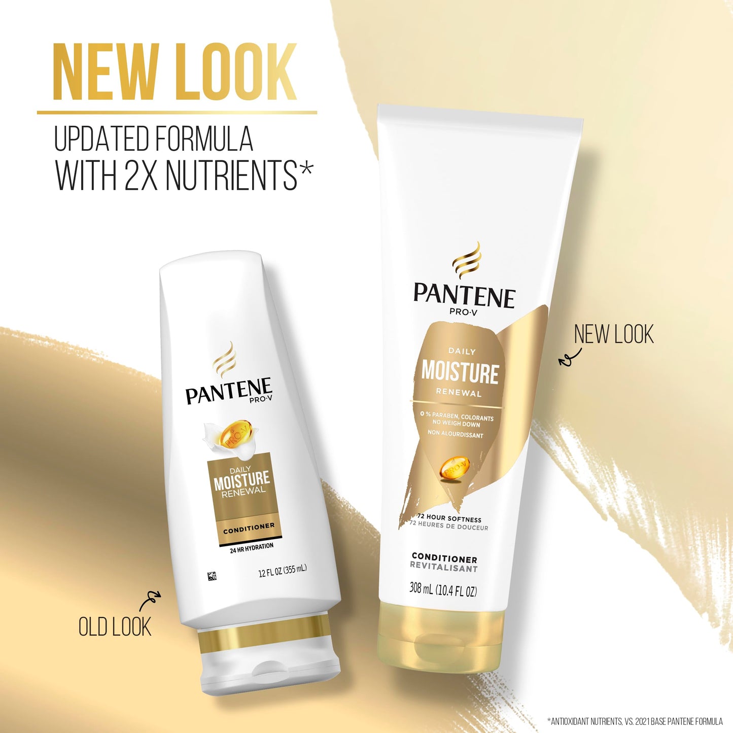 Pantene PRO-V Daily Moisture Renewal Dual Pack Shampoo + Conditioner, 12 oz Shampoo/10.4 oz Conditioner