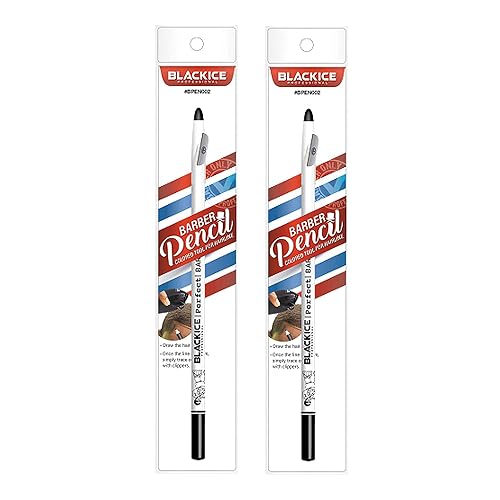 (2) Black Ice Spray Barber Pencils (White)
