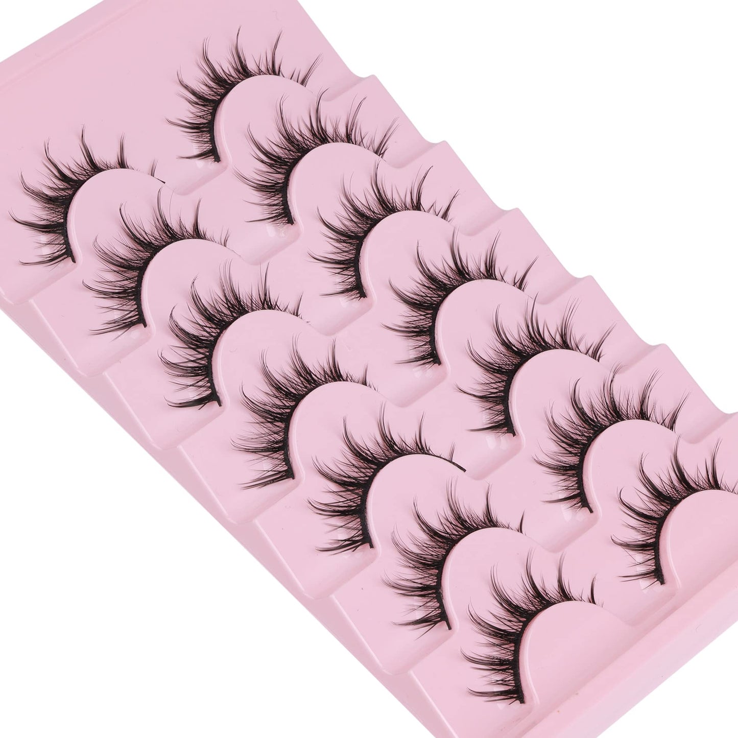 Manga Lashes Natural Look False Eyelashes Anime Lashes Mink Wispy Fluffy Spiky 3D Volume Eyelashes Pack Korean Japanese Asian Cosplay Fake Eyelashes Beauty and Personal Care EYDEVRO