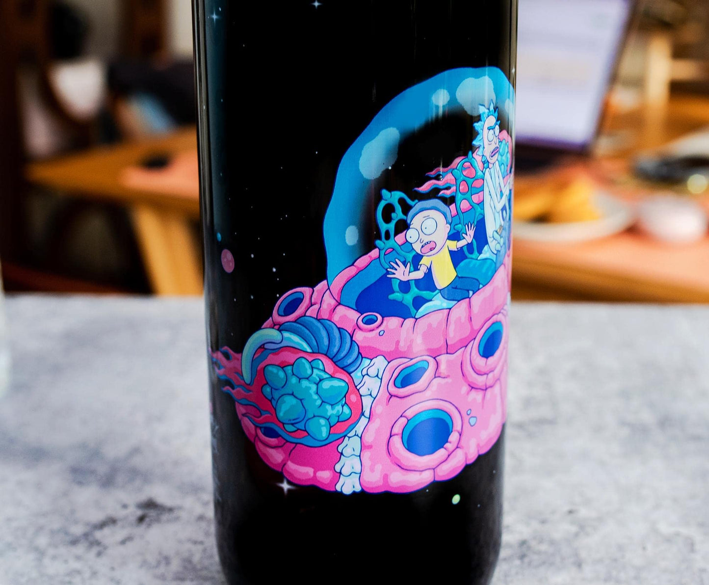 RICK AND MORTY Plastic Water Bottle With Screw-Top Lid | BPA-Free Plastic Sports Jug With Leakproof Lid