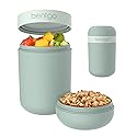 Bentgo Snack Cup - Reusable Snack Container with Leak-Proof Design, Toppings Compartment, and Dual-Sealing Lid, Portable & Lightweight for Work…
