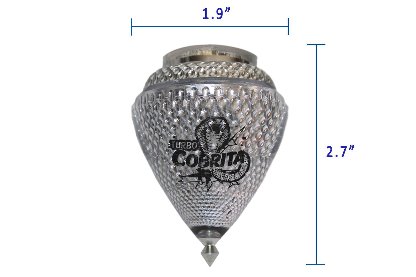 4 Pack Mini Cobra Durable Plastic Spin Tops & Metal Tip Made in Mexico - Trompo Mexicano COBRITA Plástico Durable & Punta de Metal (Pack of 4…