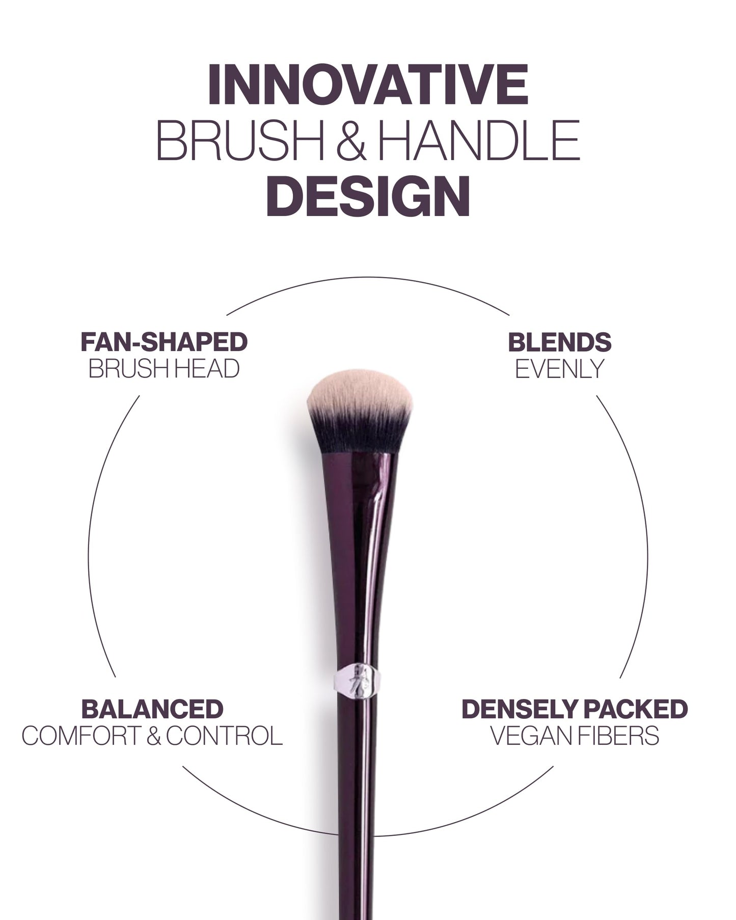 Anisa Beauty Eye Fan All-Over Brush | Soft Dense Vegan Brush for Blending Cream, Liquid, and Powder Eyeshadow | Fan-Shaped Head for All-Over Lid