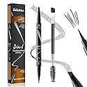 Eyebrow Pen, 2-in-1 Dual-ended Microblading Eyebrow Pencil, Eye Brow Pencils for Women with 4-Fork-Tip & Precise Brush-Tip Create Natural Hair-Like…