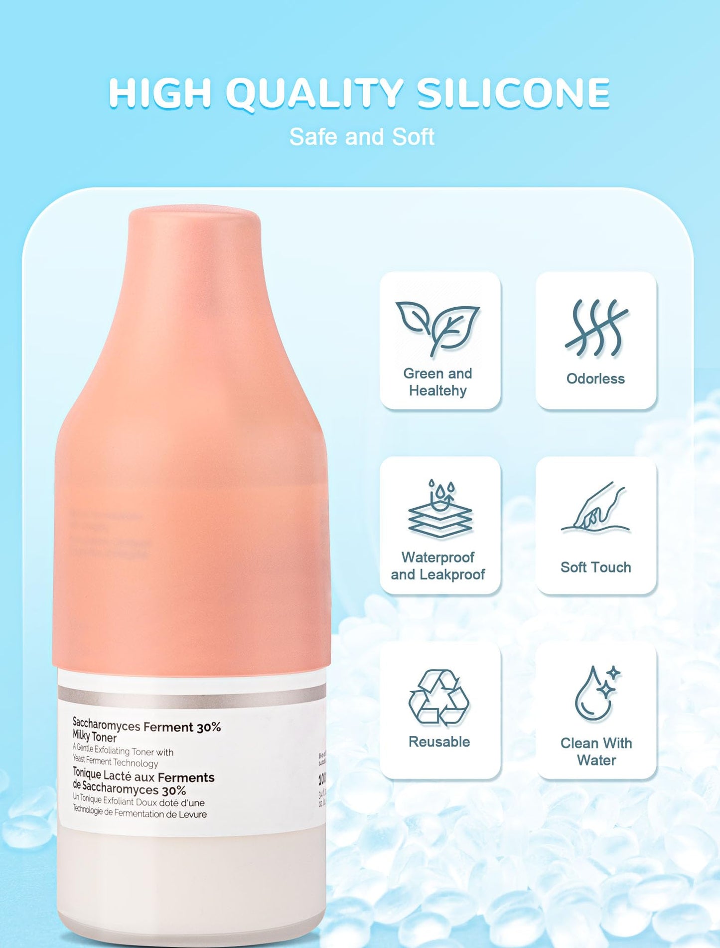 12 Pack Silicone Bottle Covers – Travel Essentials for Men & Women, Leak-Proof Elastic Sleeves for Beach, Cruise & Airplane Trips