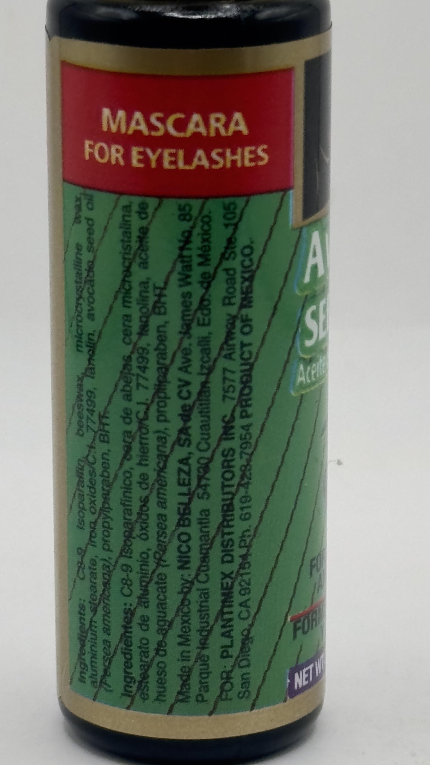 Rímel (Mascara for eye lashes) 2 Avocado & 2 Mamey Seed Oil (4 PACK) To extend & Give Volume Premium ALMA BELLEZA quality., Black