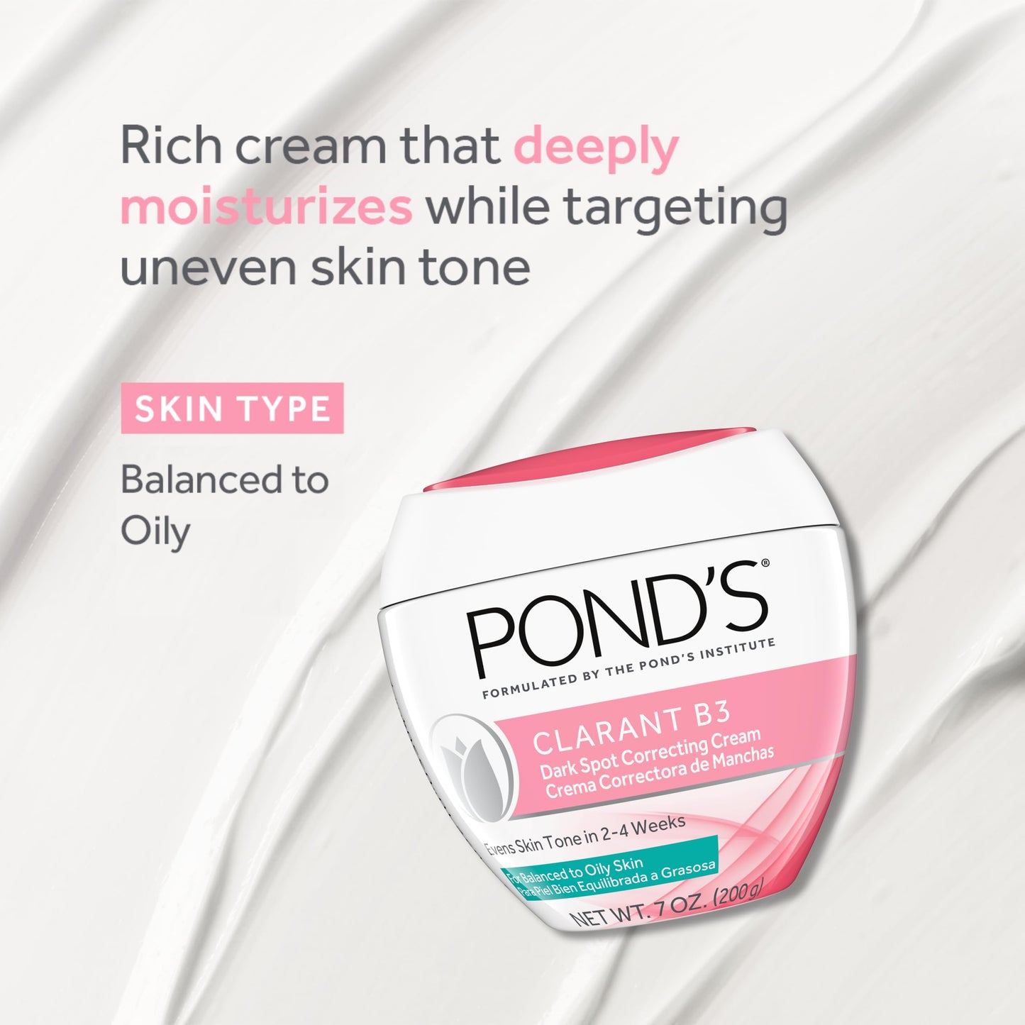 POND'S Dark Spot Corrector Clarant B3 Normal to Oily Skin, 7 Ounce, 2 Pack