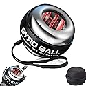 All-Metal Power Gyro Ball(2025 New 6-Level Color-Shifting), Weighted Auto-Start Hand Wrist Forearm Trainer and Strengthener for Exercise Joint and…