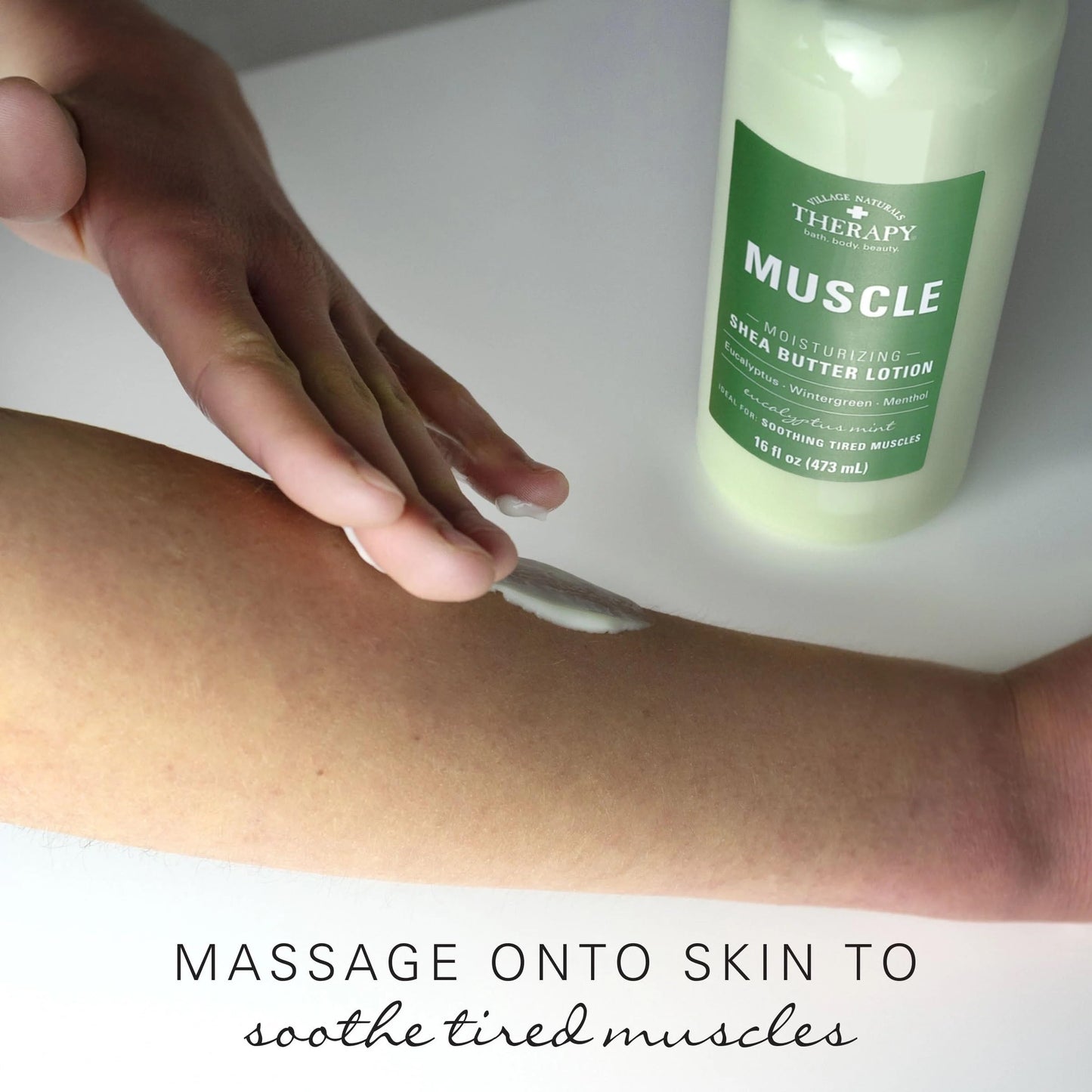 Village Nat. Lotion Muscle Shea Butter Moisturizing 16 Ounce (Pack of 2)