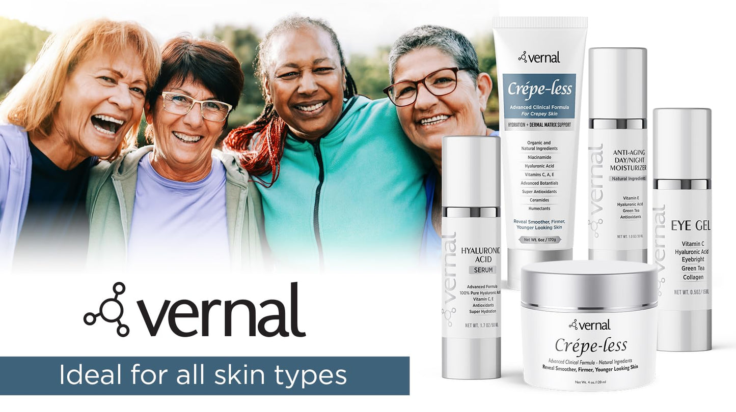 Vernal’s 100% Pure Hyaluronic Acid Serum - Rich With Vitamins C, E and Age-Defying Antioxidants - Anti Wrinkle, Anti Aging Face Serum that Lifts