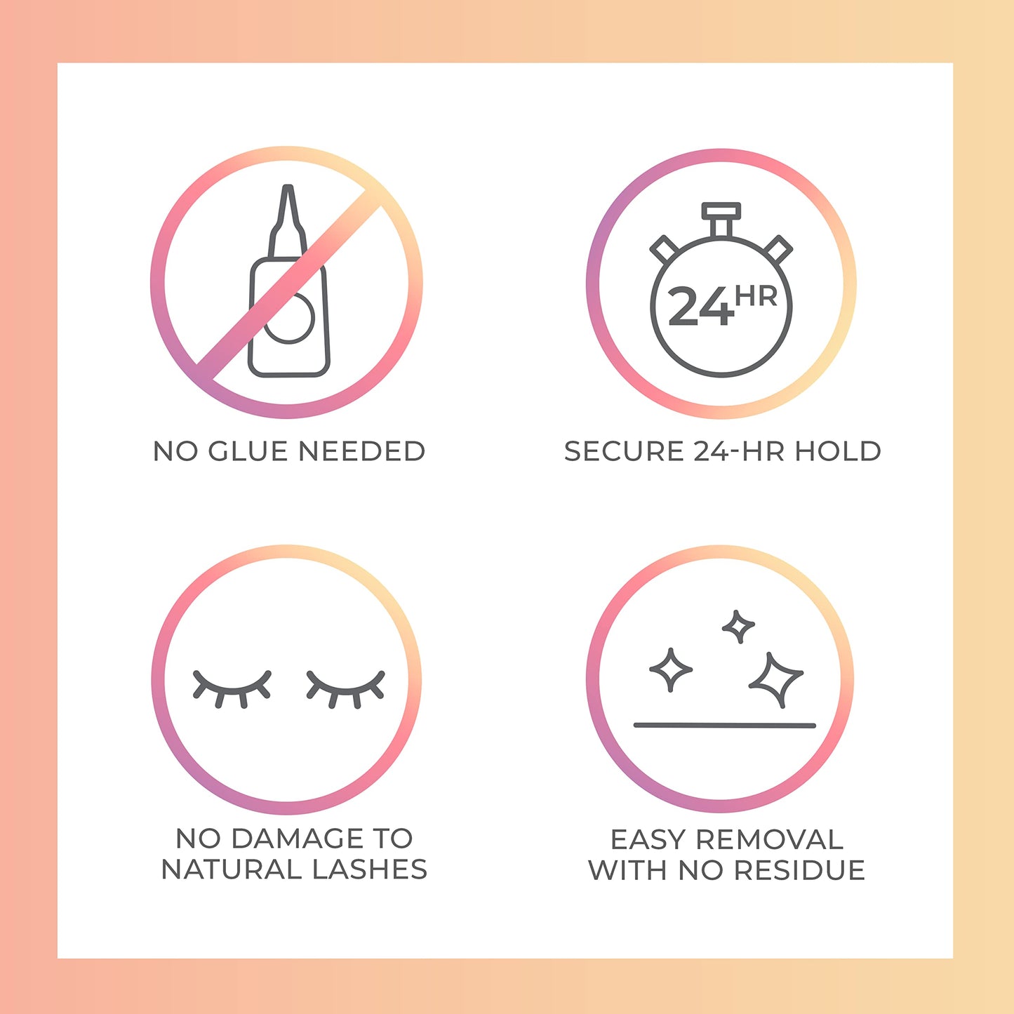 KISS imPRESS Falsies Self Adhesive Eyelashes, Press On Lashes, 12mm-14mm Glam Volume Lashes, Black, No Glue Needed, Invisible Band, 36 Lash Clusters…