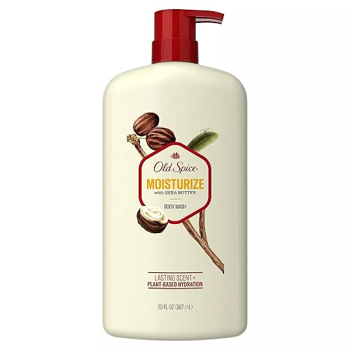 Old Spice Men's Body Wash Moisturize with Shea Butter, 30 Oz