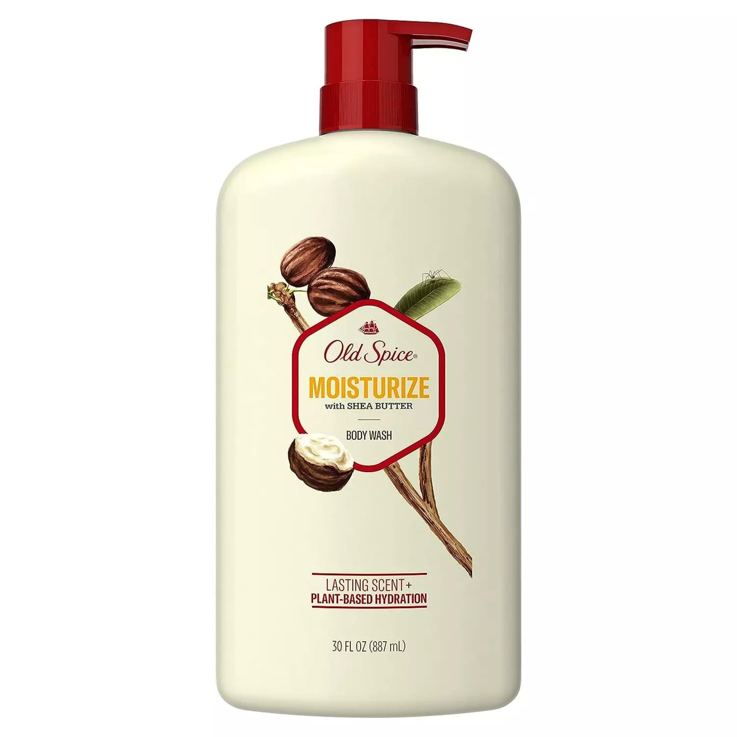 Old Spice Men's Body Wash Moisturize with Shea Butter, 30 Oz