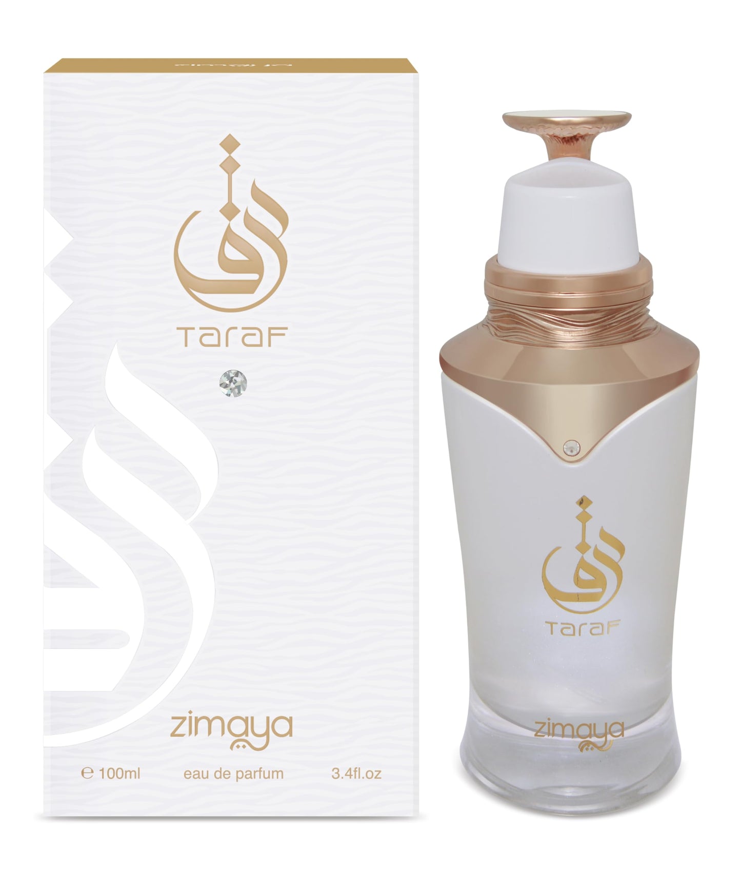 Zimaya Taraf White Eau de Parfum Spray for Unisex, 3.4 Ounce