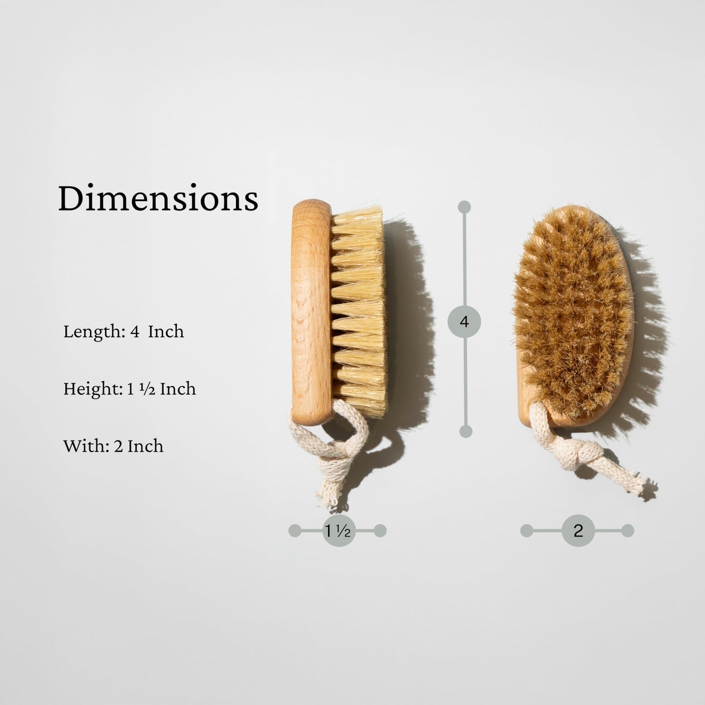 KONEX Bath Brush Set, Exfoliating Shower Scrubber, Dry Brushing Body Brush Set, Pore Opening, Beechwood Handle with Natural Bristle Large 15" Plus