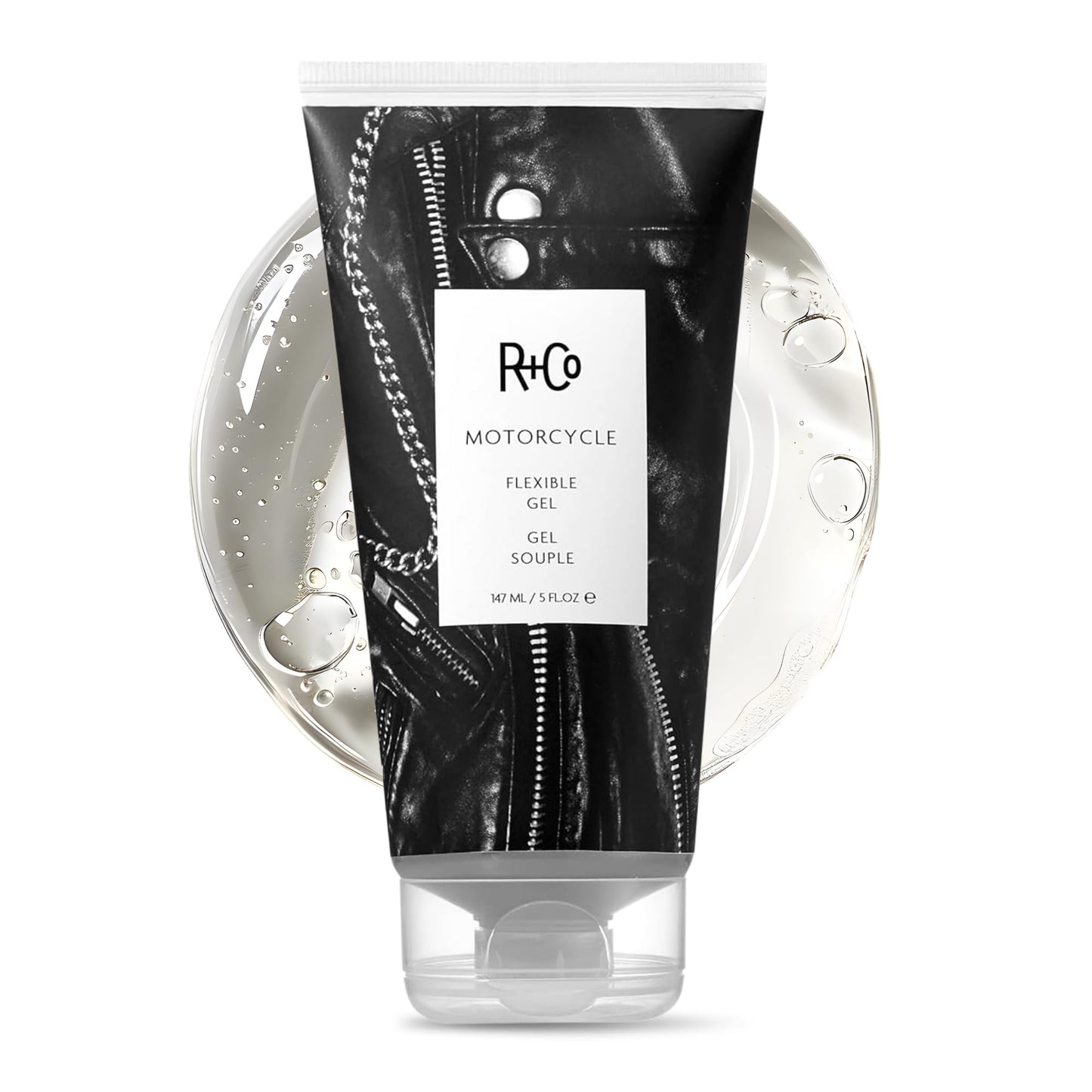 R+Co Motorcycle Flexible Gel - Hybrid Styling Gel with Flexible Hold & Wax-Like Shine - Heat Protectant, Volumizing Gel for Texture, Natural Finish