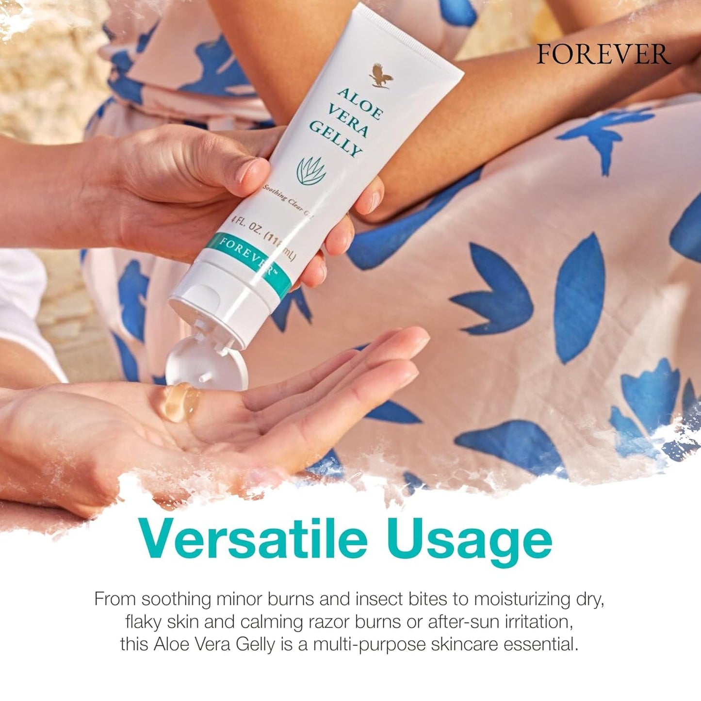 Forever Living - Aloe Vera Gelly - Pure Aloe Gel for Soothing and Moisturizing Skin, Non-Staining and Fast-Absorbing, Vegan and Gluten-Free, 4 fl oz