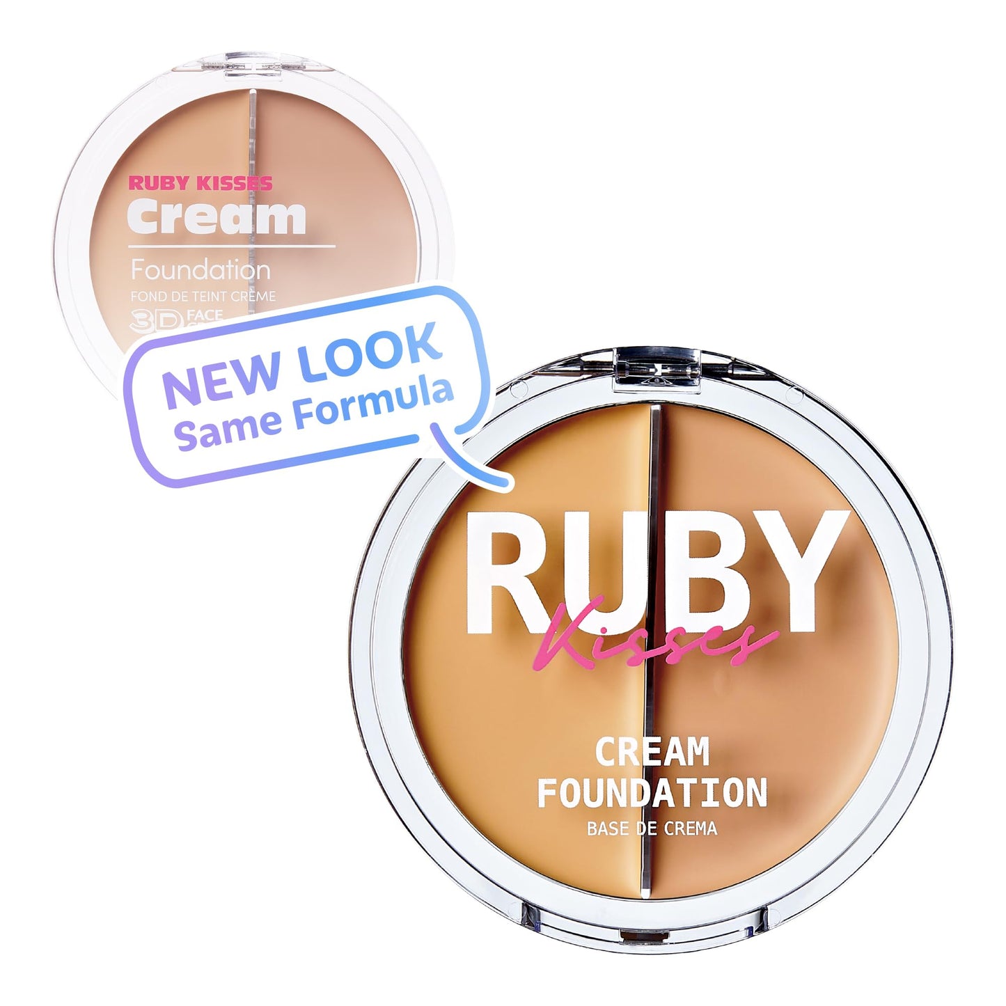 Ruby Kisses 3D Face Creator Cream Foundation & Concealer, 12 Hours Long Lasting, Medium to Full Coverage