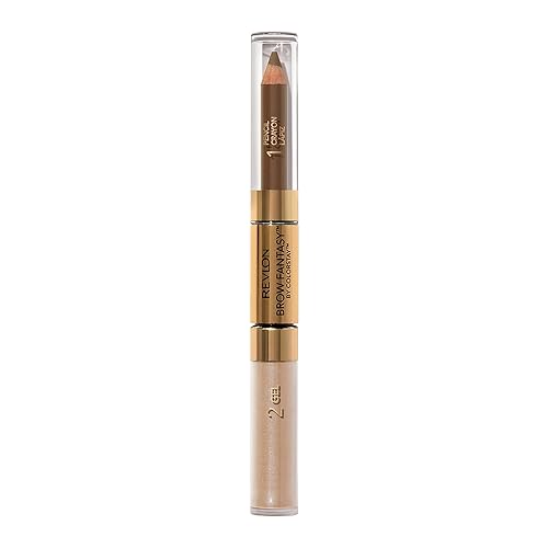 Revlon Eyebrow Gel & Pencil, ColorStay Brow Fantasy 2-in-1 Eye Makeup, Longwearing with Precision Tip, 104 Dark Blonde, 0.04 Oz