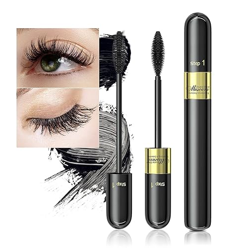 Tubing Mascara Waterproof & Smudge-Proof - 2-1 Long-Lasting Mascara Black Volumizing and Lengthening for Eye Makeup, No Clumping, Curling Eyelashes…