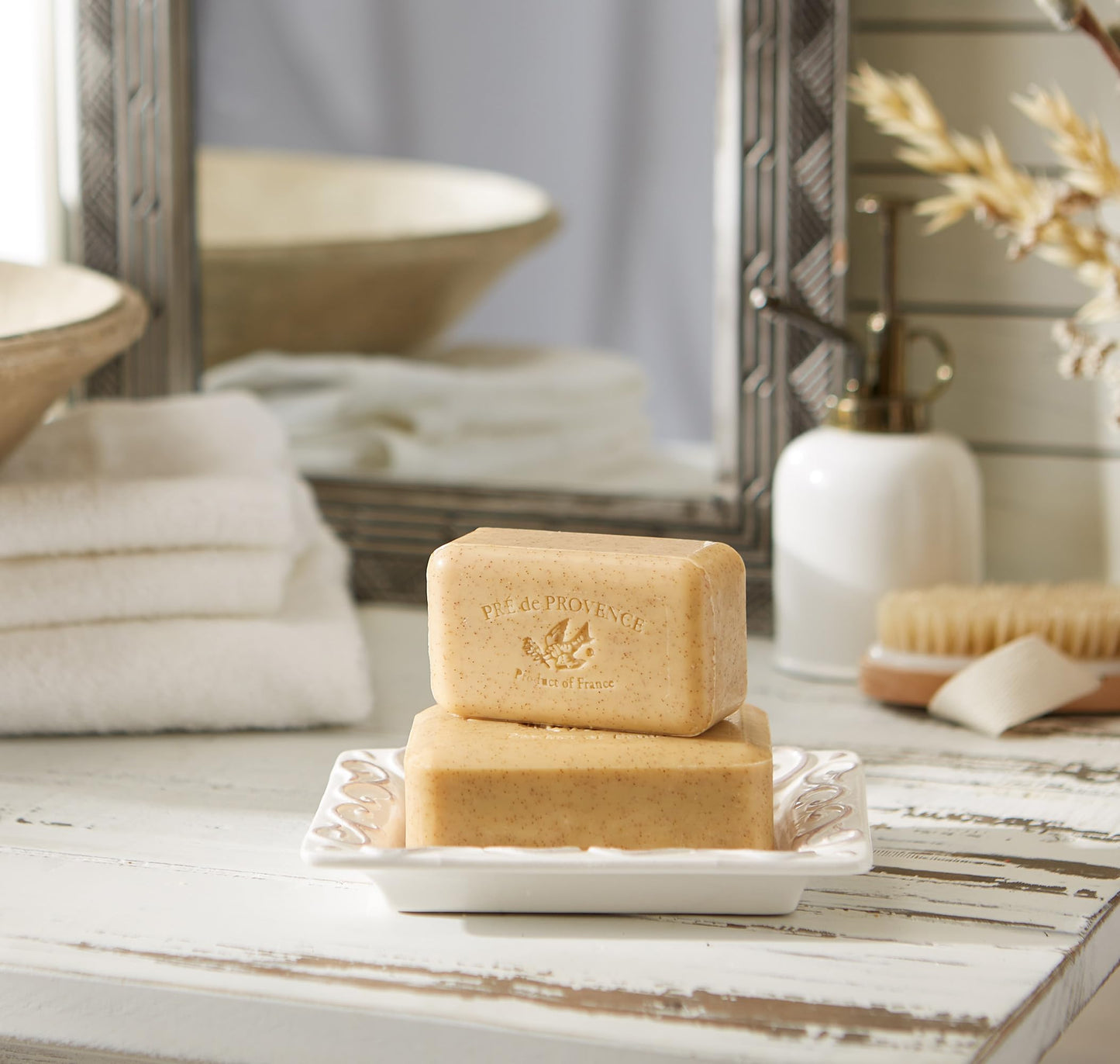 Pre de Provence Artisanal French Soap Bar Enriched with Shea Butter, Honey Almond, 8.8 Ounce