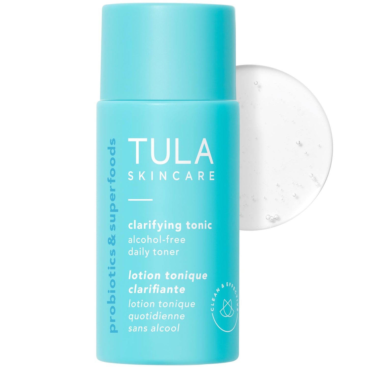 TULA Skin Care Mini Clarifying Tonic Alcohol-Free Daily Toner - Travel Face Toner to Gently Exfoliate and Tighten Pores, Contains Witch Hazel
