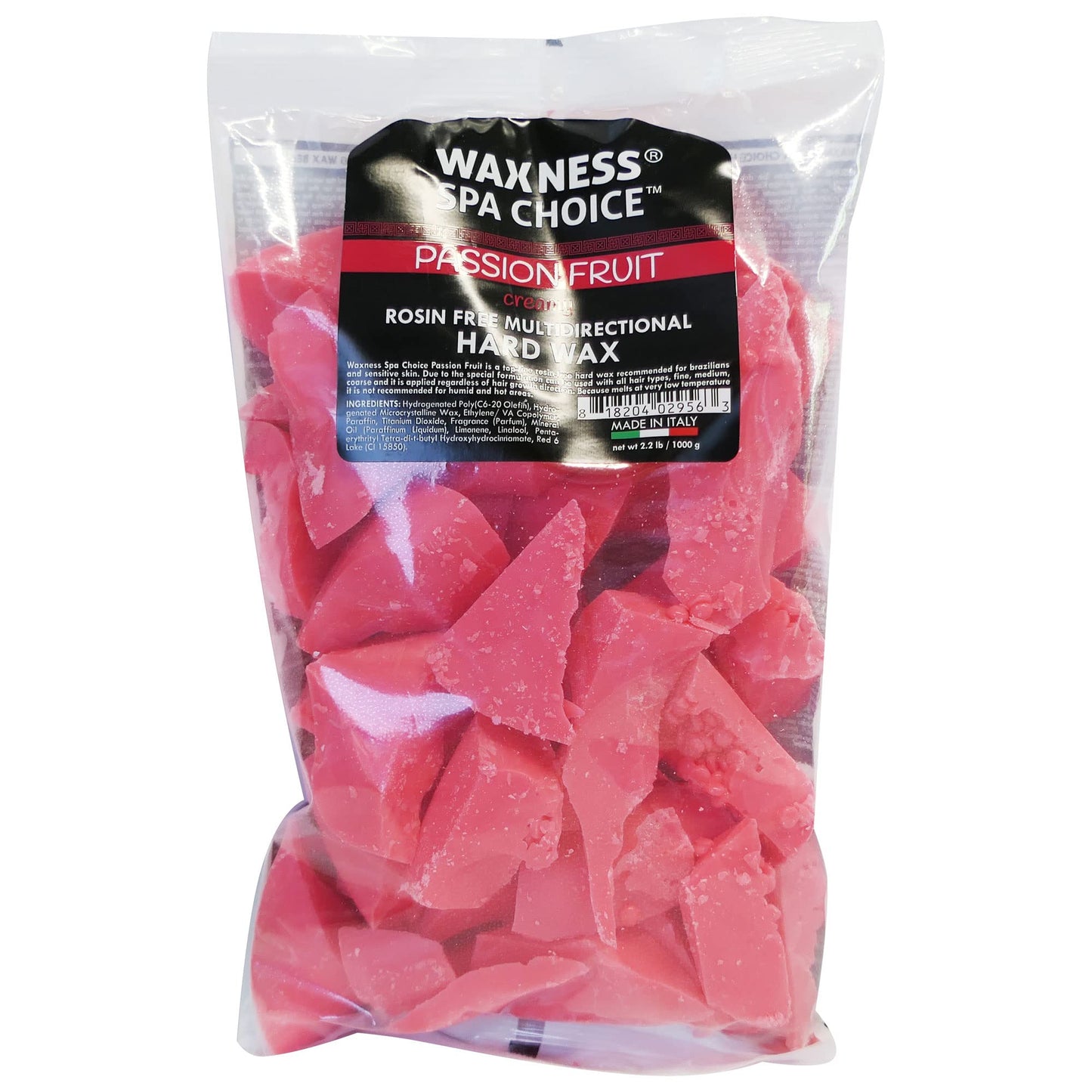 Waxness Spa Choice Rosin Free Multidirectional Hard Wax Passion Fruit Bulk 26.6 lb / 12 kg Beauty and Personal Care Waxness