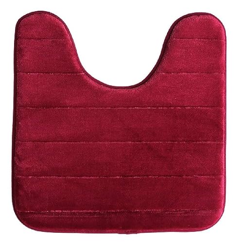 Memory Foam Toilet Bathroom Mat, Soft and Comfortable U-Shaped, Thick Water Absorption Non-Slip and Machine Wash and Easier to Dry for Bath Commode…
