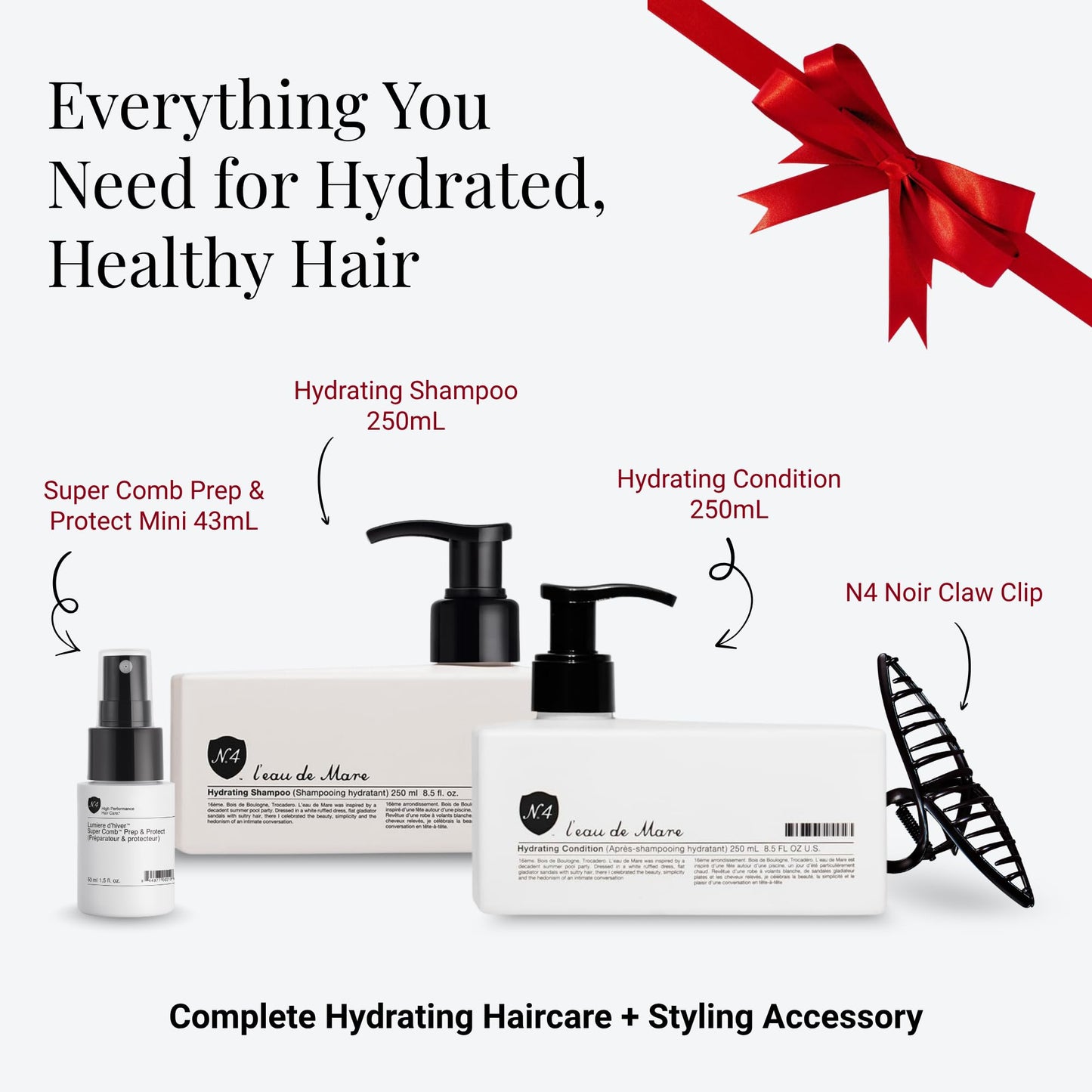 Number 4 Hydrating Gift Set Moisture-Rich Shampoo, Conditioner & Styling Products for Dry or Damaged Hair - Sulfate-Free, Vegan, Color-Safe Hair Care