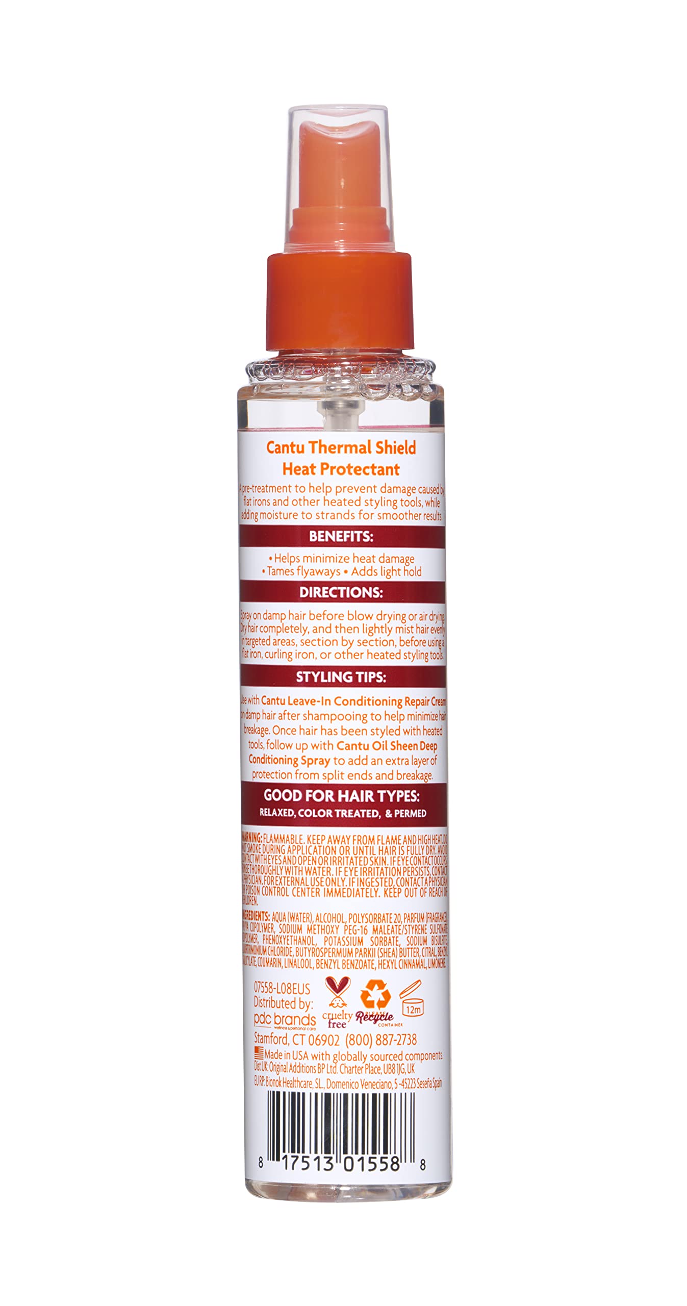 Cantu Thermal Shield Heat Protectant with Shea Butter, 5.1 fl oz