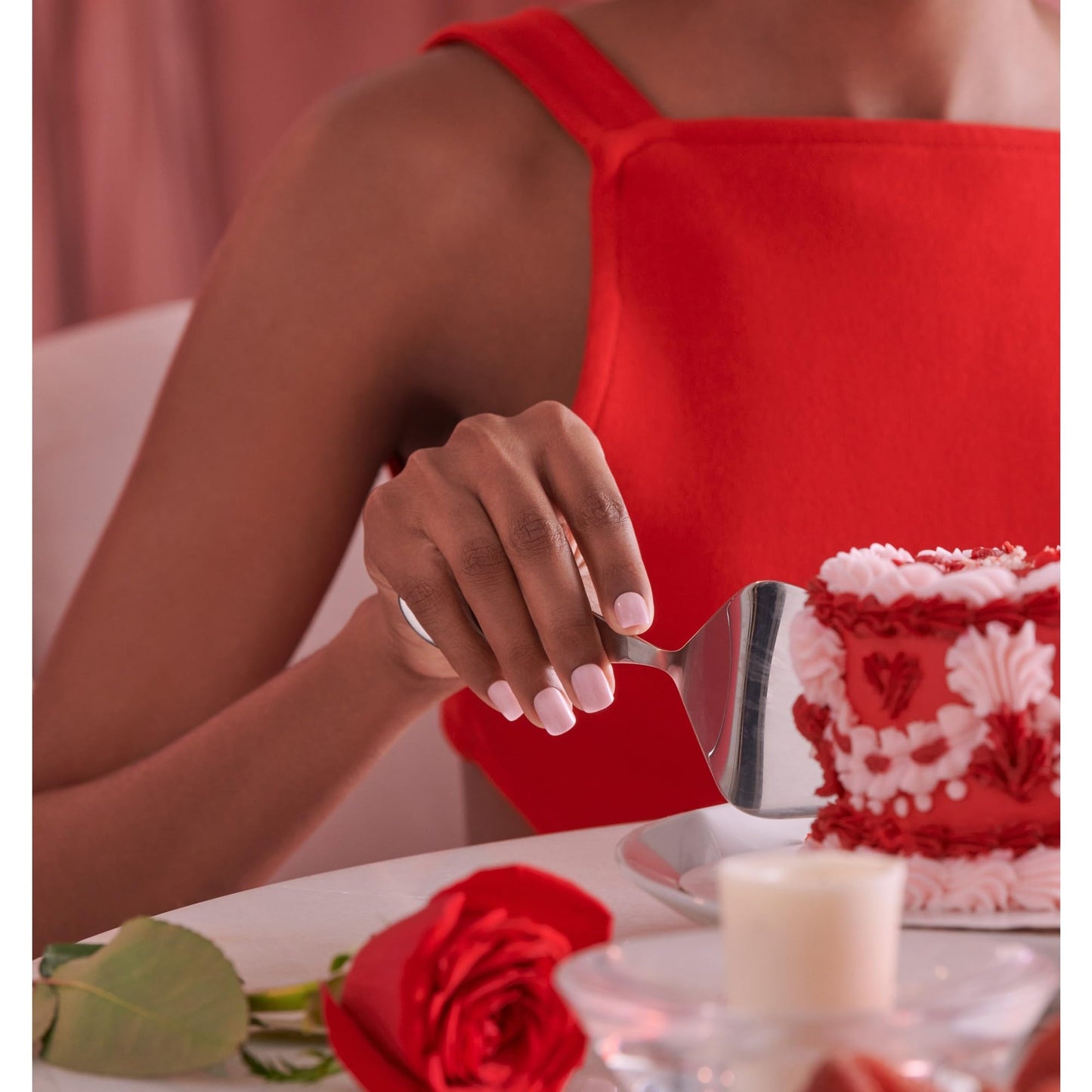 KISS colorFX by imPRESS Valentine’s Day Press On Nails, ‘Cherished’, Pink Short Squoval, IMPROVED adhesive, Up to 10-Day Hold, Nail Kit Includes 30 Beauty & Personal Care imPRESS
