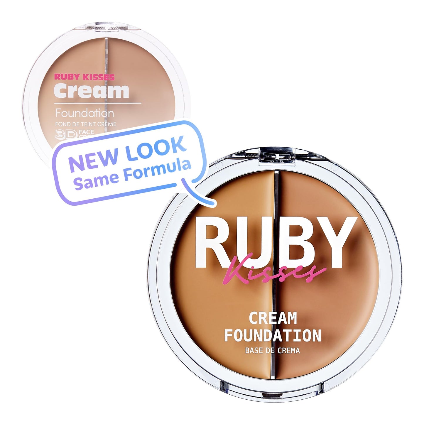 Ruby Kisses 3D Face Creator Cream Foundation & Concealer, 12 Hours Long Lasting, Medium to Full Coverage, Non-Greasy