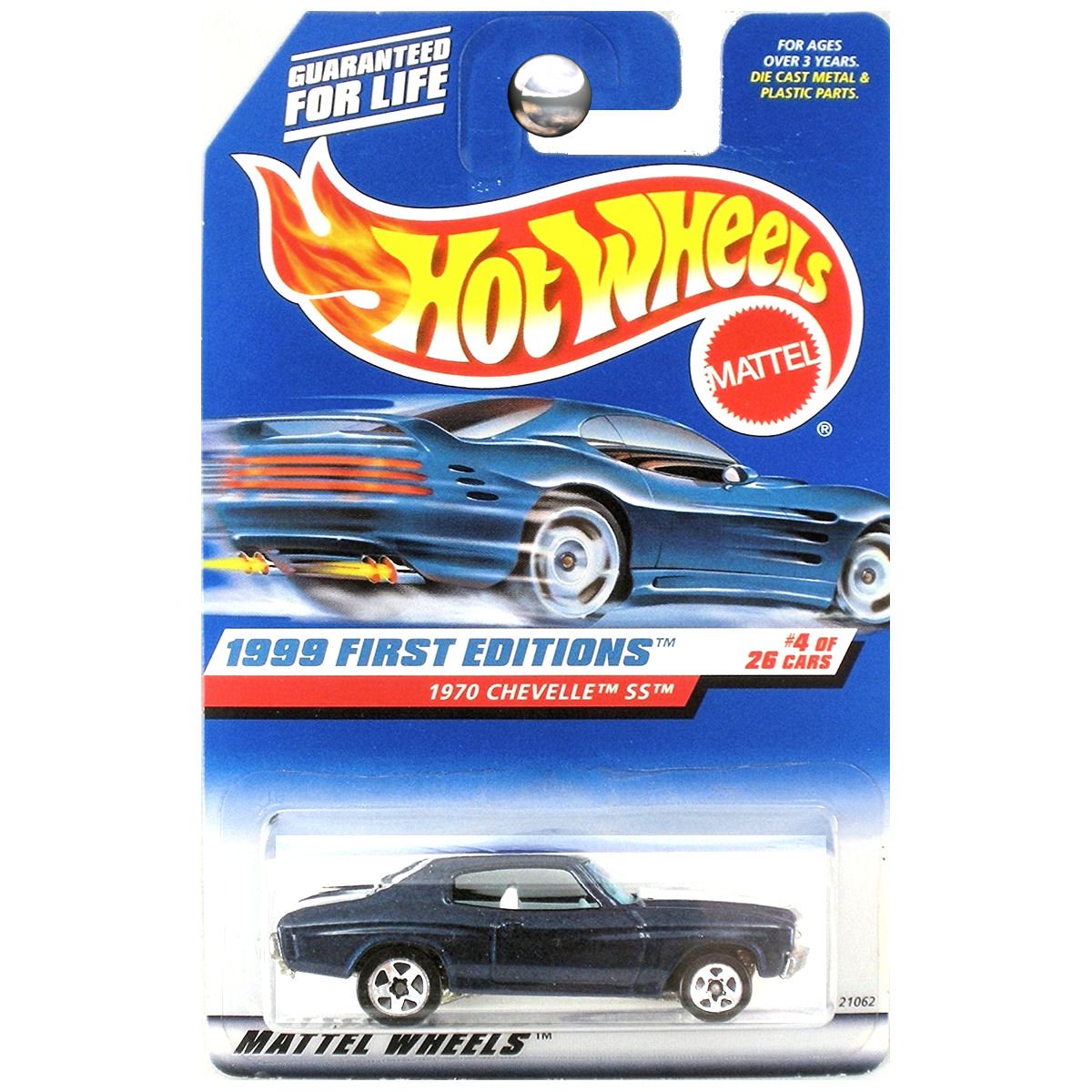 Hot Wheels 1999 First Editions 1970 '70 Chevy Chevelle SS Dark Blue #4