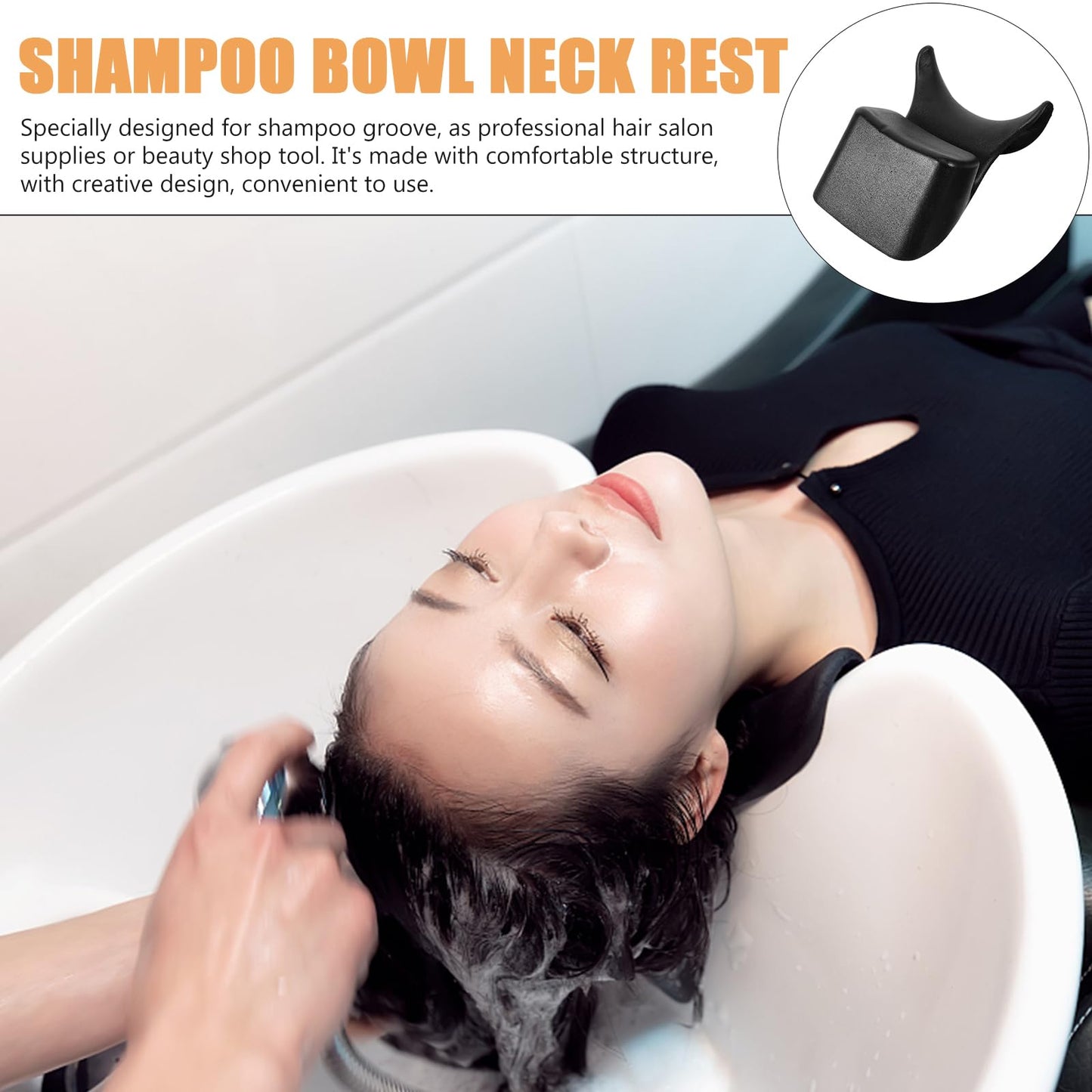 Beaupretty Shampoo Bed Pillow Salon Neck Cushion Silicone Non-Slip Hair Washing Cushion for Bathtub Spa Comfortable Neck Rest for Hair Salon Supplies Beauty and Personal Care Beaupretty