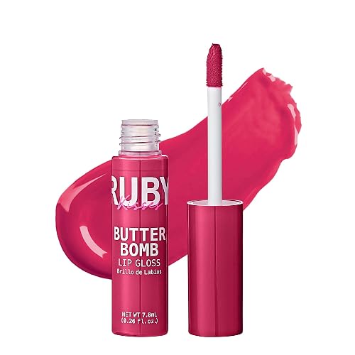 Ruby Kisses Butter Bomb Lip Gloss, High-Shine Non-Sticky Hydrating Plumping