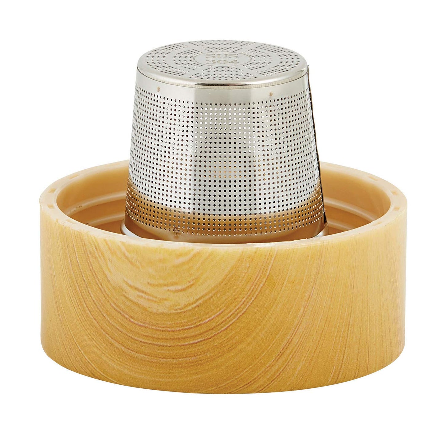 SB Design Studio SIPS F1404 Glass Water Bottle with Built-In Tea Infuser, 12-Ounces, Tea Time