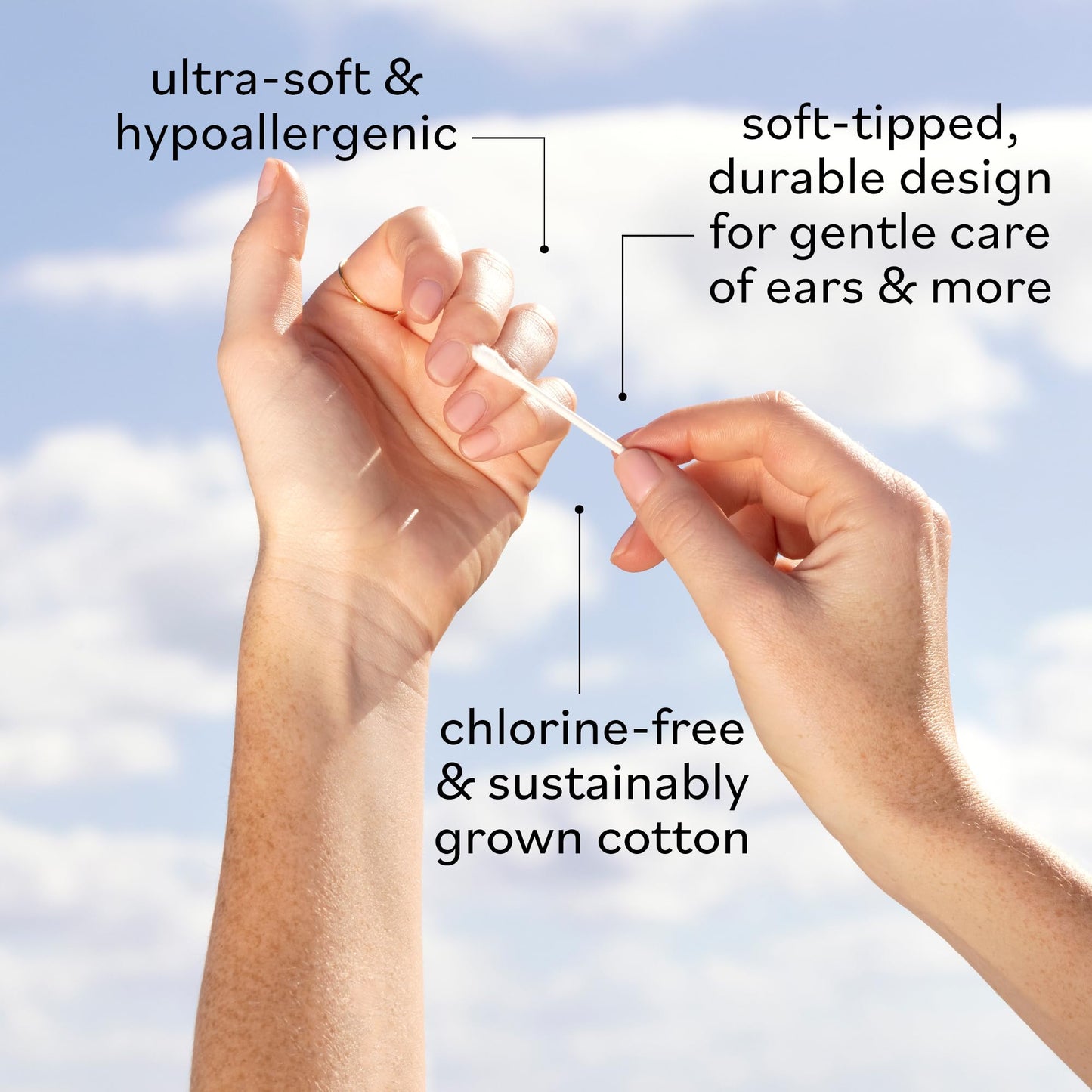 Sky Organics - Organic Cotton Swabs, 1000 ct. - Ultra Soft Tips - Strong & Durable - Hypoallergenic - Chlorine Free - Sustainable - Natural, Vegan Beauty and Personal Care Sky Organics