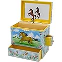 Enchantmints Musical Horse Jewelry Box Horse Spins to Music 4 Pullout Drawers