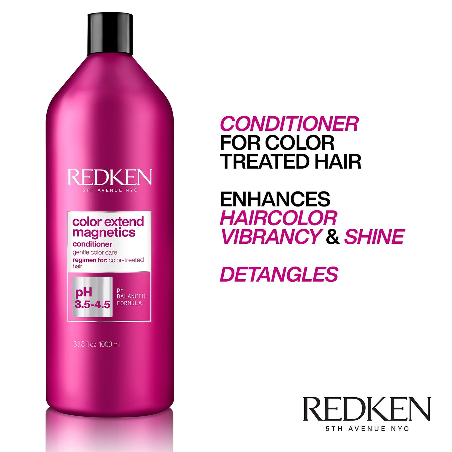 Redken Extend Magnetics Conditioner | For Color Treated Hair | Protects Color & Adds Shine | With Amino Acid | Sulfate Free | 33.8 Fl Oz Beauty and Personal Care Redken
