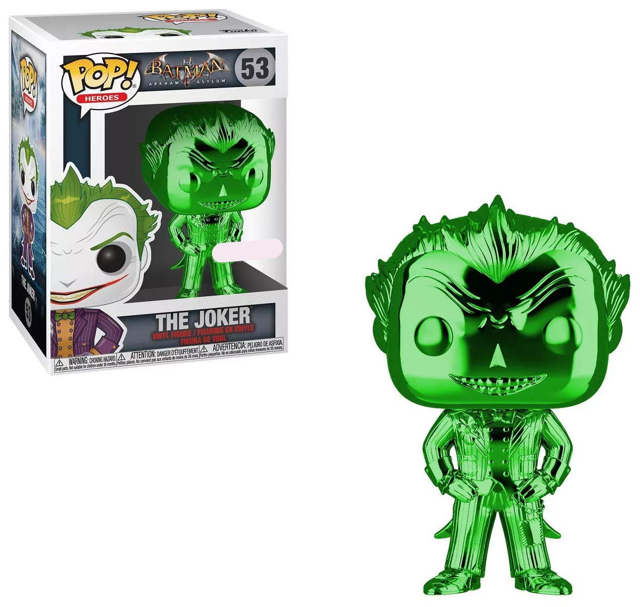 Funko , Multicolor,FK42336 DC POP! Heroes Vinyl Figure The Joker (Green Chrome) 9 cm