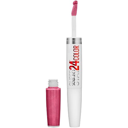 Maybelline SuperStay 24 2-Step Liquid Lipstick Makeup, Wear On Wildberry, 1 kit
