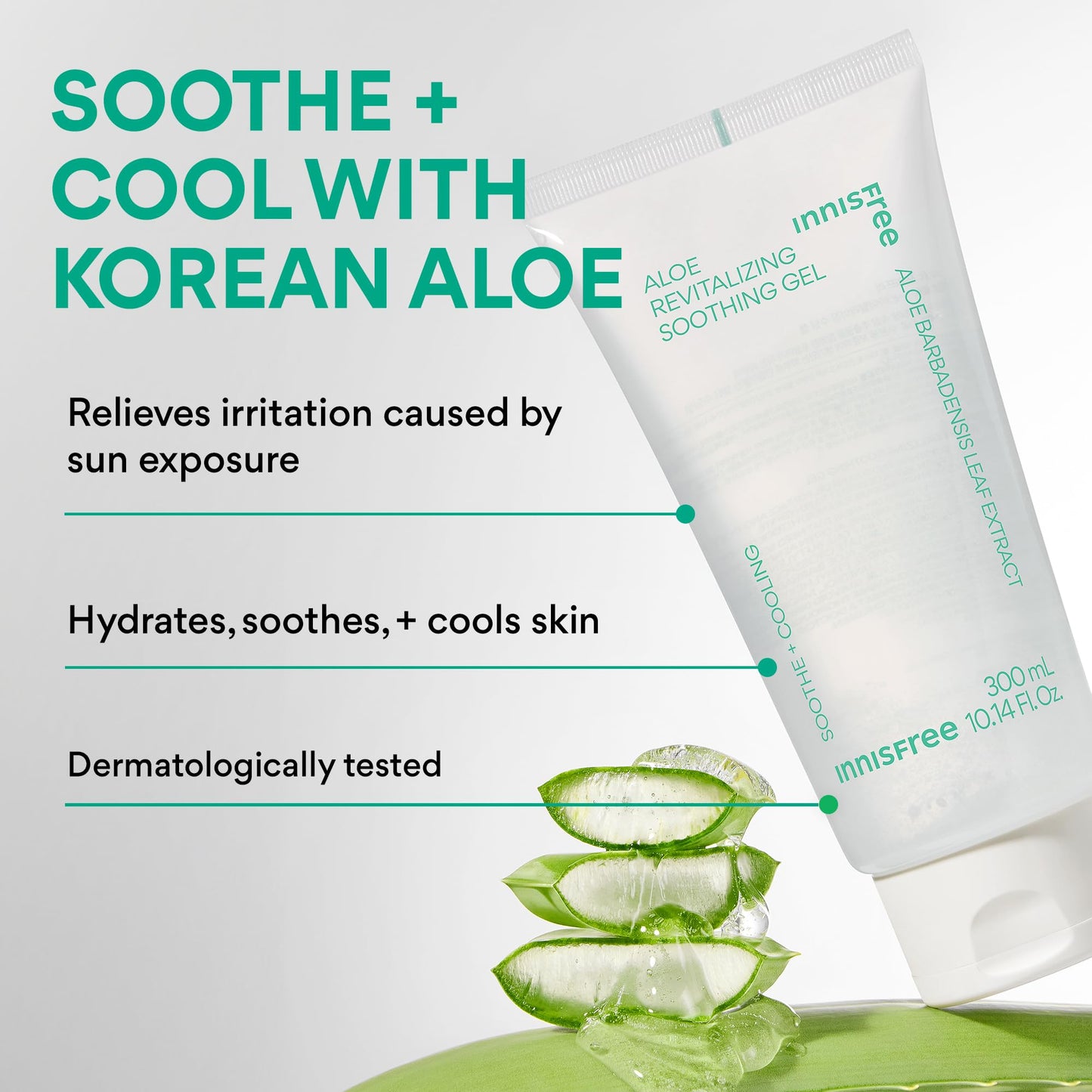 innisfree Aloe Vitalizing Soothing Gel Hydrating Face & Body Moisturizer
