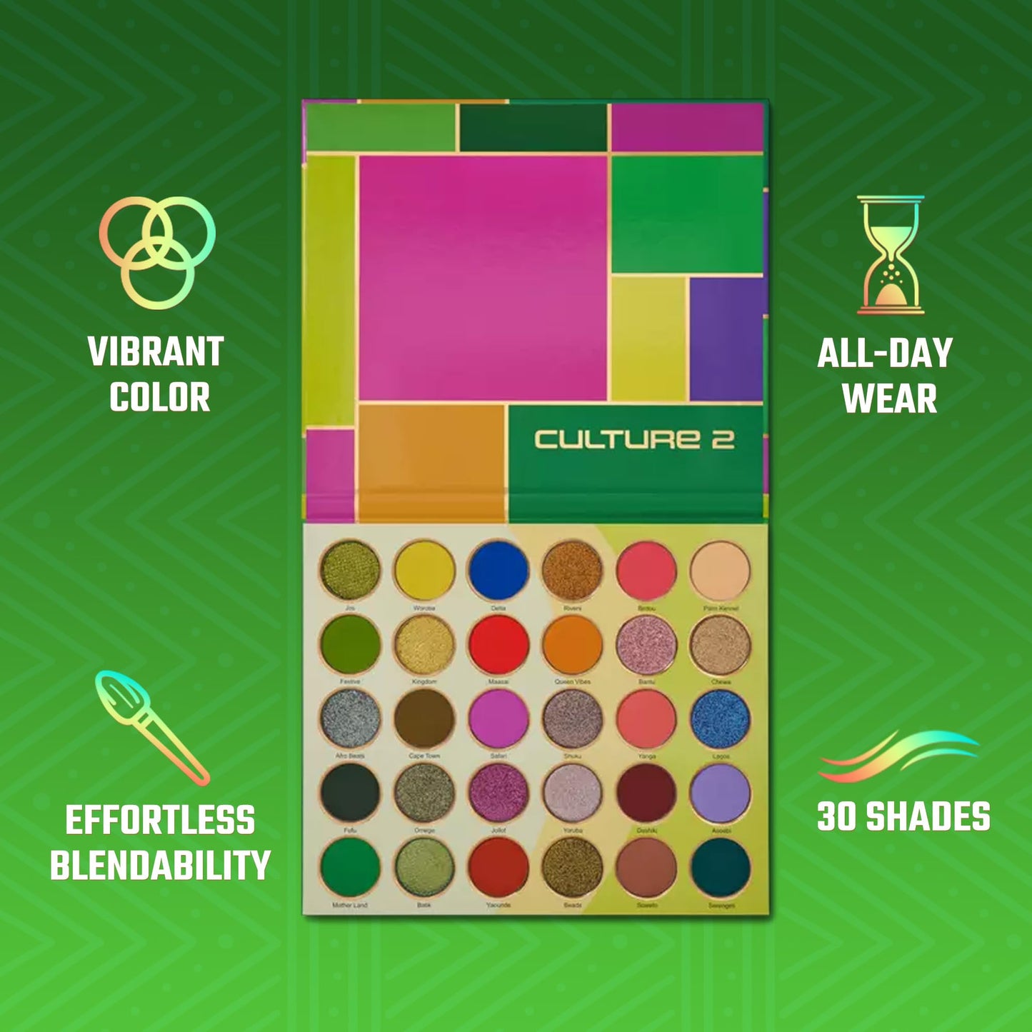 Juvia's Place Culture 2 - Eye Shadow Palette 30 Colors, Long Lasting High Pigment Rich Glitter Natural Smoky Tones Matte Brown Neutral & Shimmering…