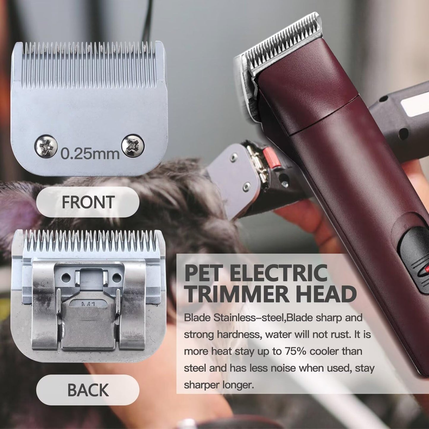2025 New Pet Dog Clipper Ceramic Blade for Most Andis Oster A5 Wahl - 0.25mm Beauty and Personal Care GRABOTE