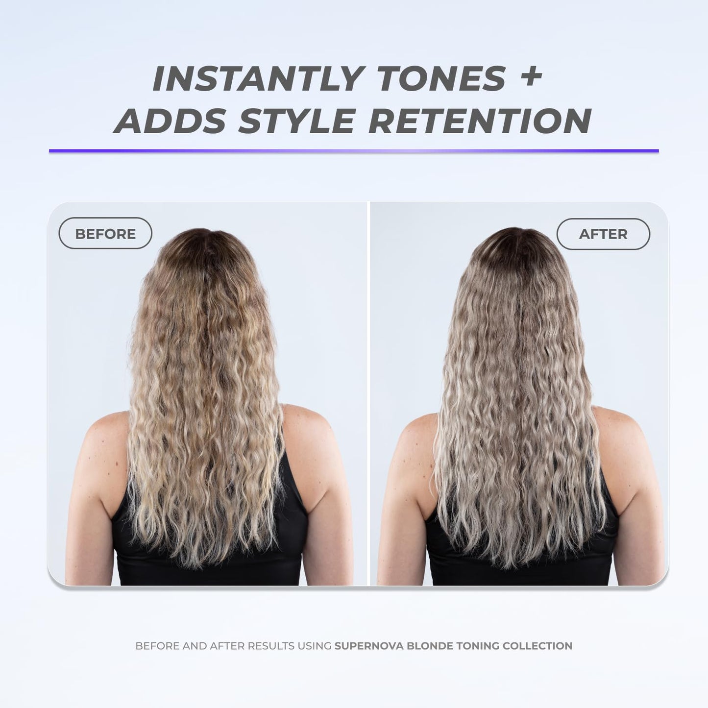 XMONDO Hair Supernova Blonde Toning Leave-In Foam, Vegan Formula Hair Toner Foam for Reducing Brassy and Yellow Tones on Blonde, Highlighted, and Gray