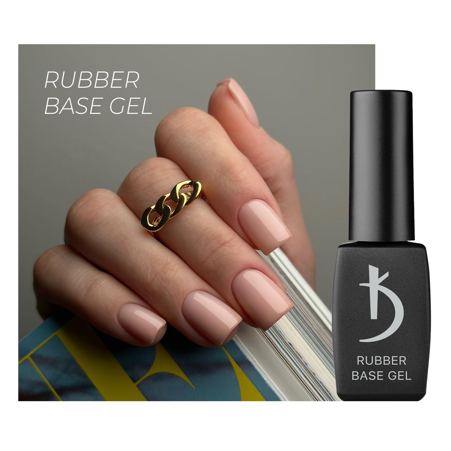 Rubber Base Gel 8ml 0.25 oz | Kodi Professional |8 ml (0.25 oz) | Gel LED/UV Nail Polish Coat Soak | Original Products| For Long Lasting Nails Layer|