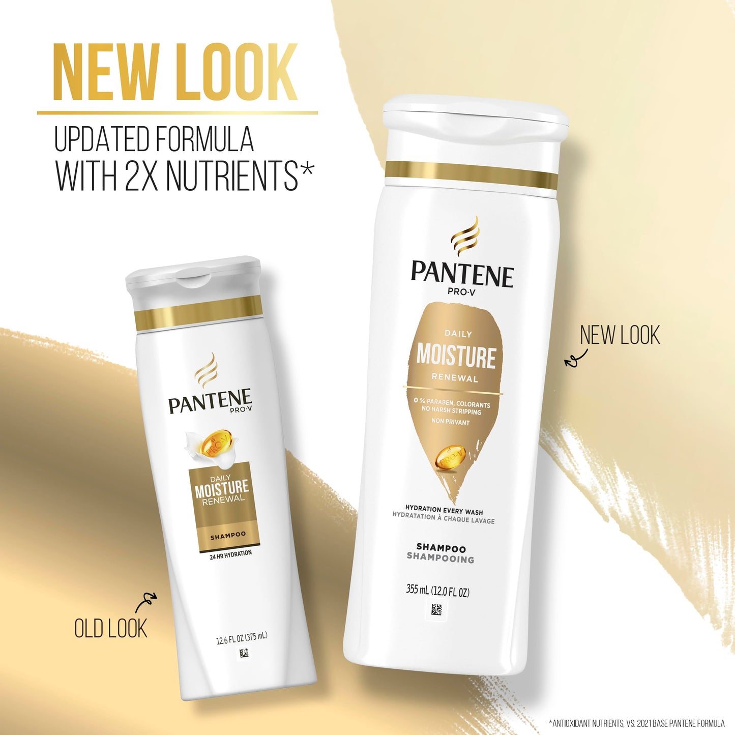 Pantene PRO-V Daily Moisture Renewal Dual Pack Shampoo + Conditioner, 12 oz Shampoo/10.4 oz Conditioner