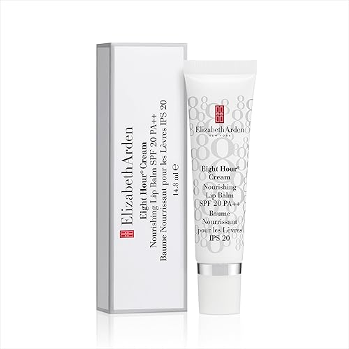 Elizabeth Arden Eight Hour Cream Nourishing Lip Balm, SPF 20 Sunscreen Balm, Moisturizer for Chapped Lips with Shea Butter & Vitamin E, 0.5 fl oz