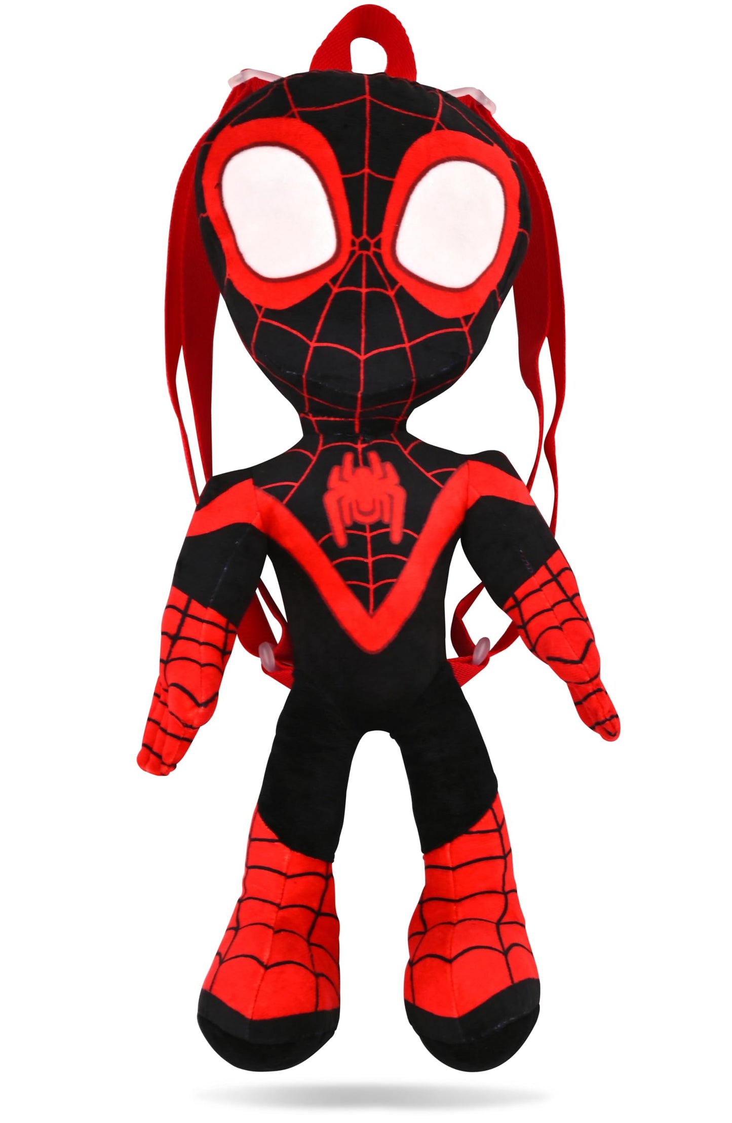 Marvel Spidey and his Amazing Friends Boys' Kids Plush Toy Backpack - 18 Inch, Adjustable Straps, Zipper Closure (Spin)